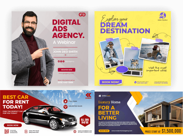 Social Media Design Samples | UpCierge